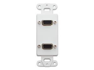 Offex Decora Wall Plate Insert Dual XLR Female to Solder Type - White Offex Decora Wall Plate Insert Dual XLR Female to Solder Type - White
