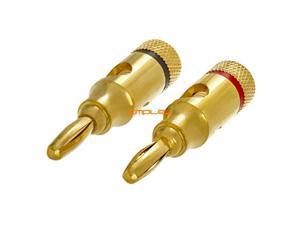 Offex 1 PAIR OF HighQuality Copper Speaker Banana Plugs  Open Screw Type