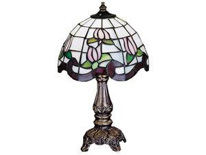 Meyda Home Lighting Window 11.5"H Roseborder Mini Lamp 31210