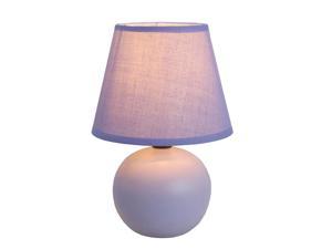 Simple Designs Purple Ceramic Globe Table Lamp
