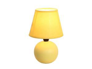 Simple Designs Yellow Ceramic Globe Table Lamp