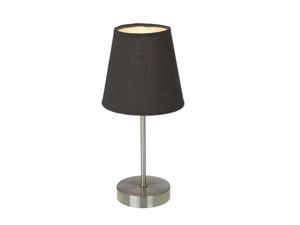 Simple Designs Sand Nickel Basic Table Lamp with Black Shade Simple Designs Sand Nickel Basic Table Lamp with Black Shade