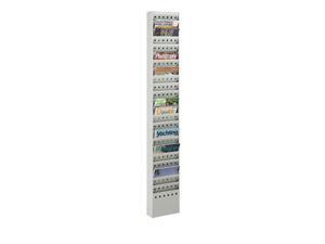 Safco Home Office Furniture 23-Pocket Steel Magazine Rack Gray 10"W x 4"D x 65.50"H