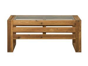 Open Side Wood Coffee Table - Brown