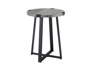WE Furniture Rustic Side Table - Slate Grey