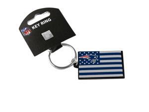 NFL New England Patriots Americana American Flag Team Logo Metal Key Ring Keychain NFL New England Patriots Americana American Flag Team Logo Metal Key Ring Keychain