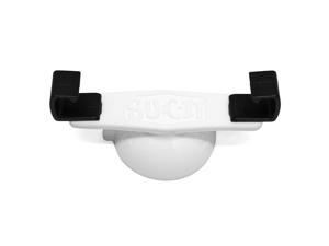 SUC-IT Patented Silicone Suction Cup Phone Holder Stand - White with Black Clips