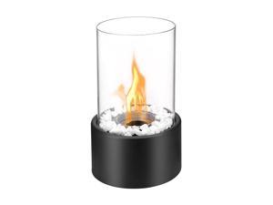 Moda Flame Ghost Ventless Indoor Outdoor Fire Pit Tabletop Portable Fire Bowl Pot Bio Ethanol Fireplace in Black - Realistic Clean Burning Like Gel Fireplaces, or Propane Firepits