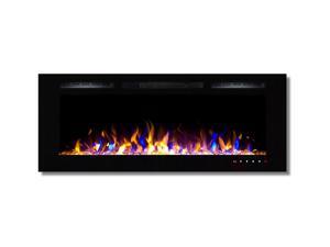 Gibson Living Bombay 50" Crystal Recessed Touch Screen Multi-Color Wall Mounted Electric Fireplace Gibson Living Bombay 50" Crystal Recessed Touch Screen Multi-Color Wall Mounted Electric Fireplace