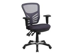 Offex Furniture Mid-Back Dark Gray Mesh Chair with Triple Paddle Control