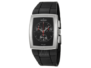 Movado Eliro Chrono Black Dial Rubber Mens Watch 0606393 Movado Eliro Chrono Black Dial Rubber Mens Watch 0606393