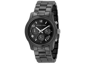 Michael Kors Black Dial Black Ceramic Bracelet Chronograph Midsized Watch MK5162