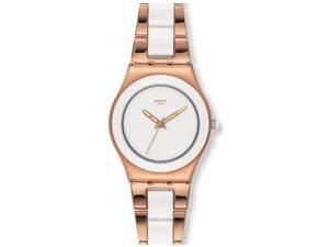 Swatch Rose Pearl White Dial Rose Gold-Tone Stainless Steel Ladies Watch YLG121G Swatch Rose Pearl White Dial Rose Gold-Tone Stainless Steel Ladies Watch YLG121G