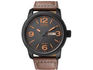Citizen Eco Drive Black Dial Brown Leather Mens Watch BM8475-26E Citizen Eco Drive Black Dial Brown Leather Mens Watch BM8475-26E