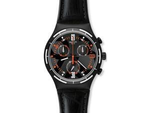 Swatch Irony Eruption Black Dial Chronograph Black Leather Mens Watch YCB4023 Swatch Irony Eruption Black Dial Chronograph Black Leather Mens Watch YCB4023
