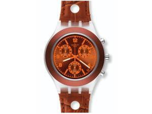 Swatch SVCK4073 Rouille Chronograph Orange Plastic Men's Watch Swatch SVCK4073 Rouille Chronograph Orange Plastic Men's Watch