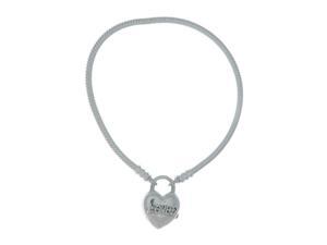 PANDORA Moments Smooth Silver Padlock Bracelet - You Are Loved Heart 925 Sterling Silver - 20cm PANDORA Moments Smooth Silver Padlock Bracelet - You Are Loved Heart 925 Sterling Silver - 20cm