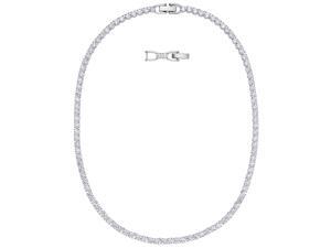 White Riverberry Rhodium Plated Clover Pendant Fashion Necklace