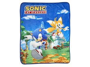 Sonic The Hedgehog Sonic & Tails Large Fleece Throw Blanket | 60 x 45 Inches