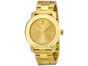 Movado Bold Ladies Gold Tone Swiss Quartz Watch 3600085