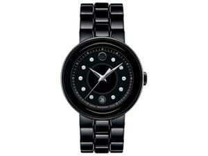 Movado Cerena Diamond Black Ceramic and PVD Ladies Watch 0606693 Movado Cerena Diamond Black Ceramic and PVD Ladies Watch 0606693