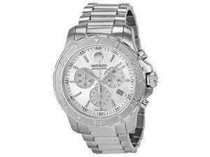 Movado Series 800 Chronograph Silver Dial Stainless Steel Mens Watch 2600111