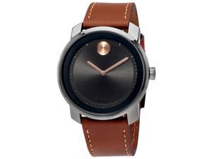 Movado Bold Leather Mens Watch 3600378