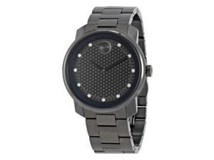 Movado Bold Gunmetal Diamond Dial Quartz Mens Watch 3600375 Movado Bold Gunmetal Diamond Dial Quartz Mens Watch 3600375