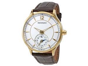 Movado 660008 Circa Motion Mens Leather Smart Watch - White Movado 660008 Circa Motion Mens Leather Smart Watch - White