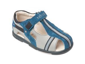 Momo Grow Toddler/Little Kid Cross-Strap Gray Leather Sandal Shoes Momo Grow Toddler/Little Kid Cross-Strap Gray Leather Sandal Shoes