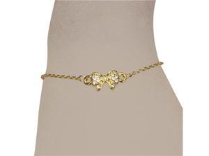 Gold Tone Mini Bowtie Cubic Zirconia Bracelet Gold Tone Mini Bowtie Cubic Zirconia Bracelet