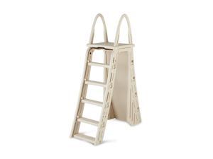 Confer 7200 Adjustable 48-56 Inch Above Ground Swimming Pool Ladder, Beige Confer 7200 Adjustable 48-56 Inch Above Ground Swimming Pool Ladder, Beige