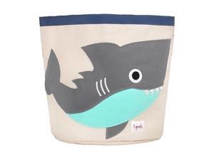3 Sprouts Canvas Storage Bin Laundry and Toy Basket for Baby and Kids, Shark 3 Sprouts Canvas Storage Bin Laundry and Toy Basket for Baby and Kids, Shark