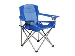 Kamp Rite Folding Camping Chair with Lumbar Support Pillow & 2 Cupholders, Blue