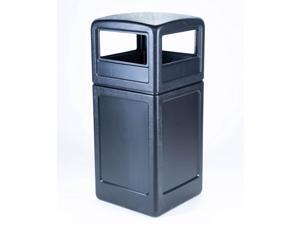 Commercial Zone 73290199 Dome Lid Square 42 Gallon Waste Container Bin, Black Commercial Zone 73290199 Dome Lid Square 42 Gallon Waste Container Bin, Black