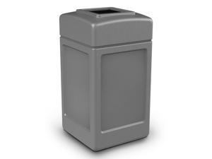 Commercial Zone 732103 Open-Top Square 42 Gallon Waste Trash Container, Gray Commercial Zone 732103 Open-Top Square 42 Gallon Waste Trash Container, Gray