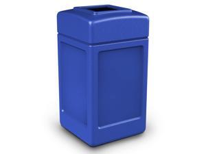 Commercial Zone 732104 Open-Top Square 42 Gallon Waste Trash Container, Blue Commercial Zone 732104 Open-Top Square 42 Gallon Waste Trash Container, Blue