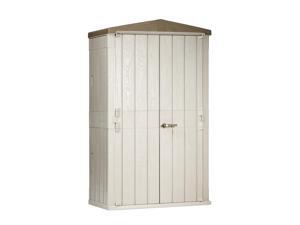 Toomax Lockable Outdoor Garden Plastic Vertical Storage Shed Cabinet, 76 cu ft. Toomax Lockable Outdoor Garden Plastic Vertical Storage Shed Cabinet, 76 cu ft.