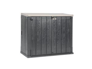 Toomax Storer Plus XL 44 Cu Ft Weather Resistant Horizontal Storage Shed Cabinet Toomax Storer Plus XL 44 Cu Ft Weather Resistant Horizontal Storage Shed Cabinet