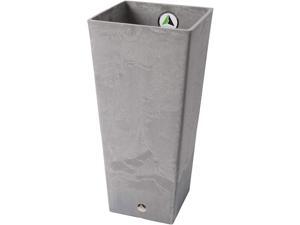 Algreen Valencia Square 13x13x28 Inch Flower Garden Plant Pot Planter, Gray Algreen Valencia Square 13x13x28 Inch Flower Garden Plant Pot Planter, Gray