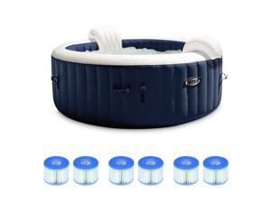 Intex PureSpa Plus 6 Person Inflatable Hot Tub with 6 Type S1 Filter Cartridges Intex PureSpa Plus 6 Person Inflatable Hot Tub with 6 Type S1 Filter Cartridges