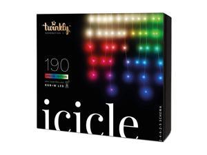 Twinkly 190 LED RGB Multi & White 16x2 Ft Icicle Lights, WiFi Controlled