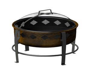 Landmann Bromley 26 Inch Antique Bronze Outdoor Patio Wood Burning Fire Pit Landmann Bromley 26 Inch Antique Bronze Outdoor Patio Wood Burning Fire Pit