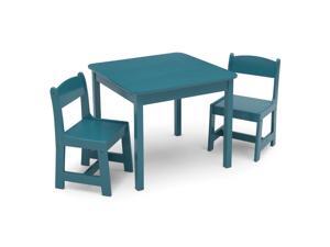 Delta Children MySize Wooden Kids Craft Table and Chairs Set for Toddlers, Teal Delta Children MySize Wooden Kids Craft Table and Chairs Set for Toddlers, Teal