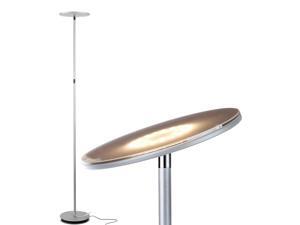 Brightech Sky Flux LED Torchiere Bright Standing Touch Sensor Floor Lamp, Silver Brightech Sky Flux LED Torchiere Bright Standing Touch Sensor Floor Lamp, Silver