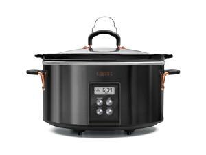 Crux 14681-SN 6 Quart Programmable Slow Cooker with Timer, Black Stainless Steel Crux 14681-SN 6 Quart Programmable Slow Cooker with Timer, Black Stainless Steel
