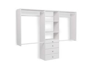 Easy Track Deluxe Tower Closet Storage Organizer with Shelves and Drawers, White Easy Track Deluxe Tower Closet Storage Organizer with Shelves and Drawers, White