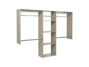 Easy Track Deluxe Closet Storage Organizer System with Shelves, Weathered Grey Easy Track Deluxe Closet Storage Organizer System with Shelves, Weathered Grey