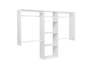 Easy Track Deluxe Starter Closet Storage Organizer System with Shelves, White Easy Track Deluxe Starter Closet Storage Organizer System with Shelves, White