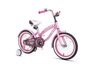 Joystar Beach Cruiser 14 Inch Kids Toddler Bicycle with Training Wheels, Pink
